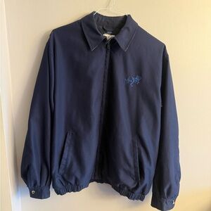 Vintage Guy Harvey Sailfish Fishing Jacket AFTCO Bluewater Navy Windbreaker